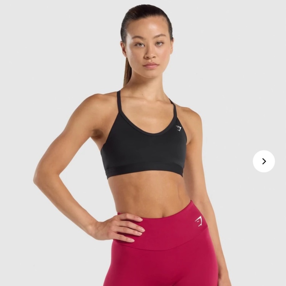 V neck training sports bra